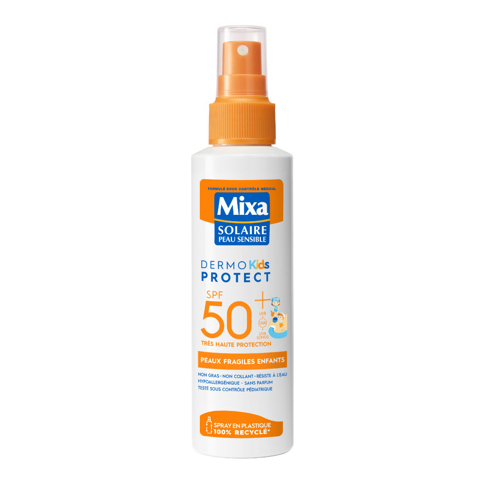 mixa DERMO PROTECT KIDS Spray Solaire Enfants Très Haute Protection SPF50+