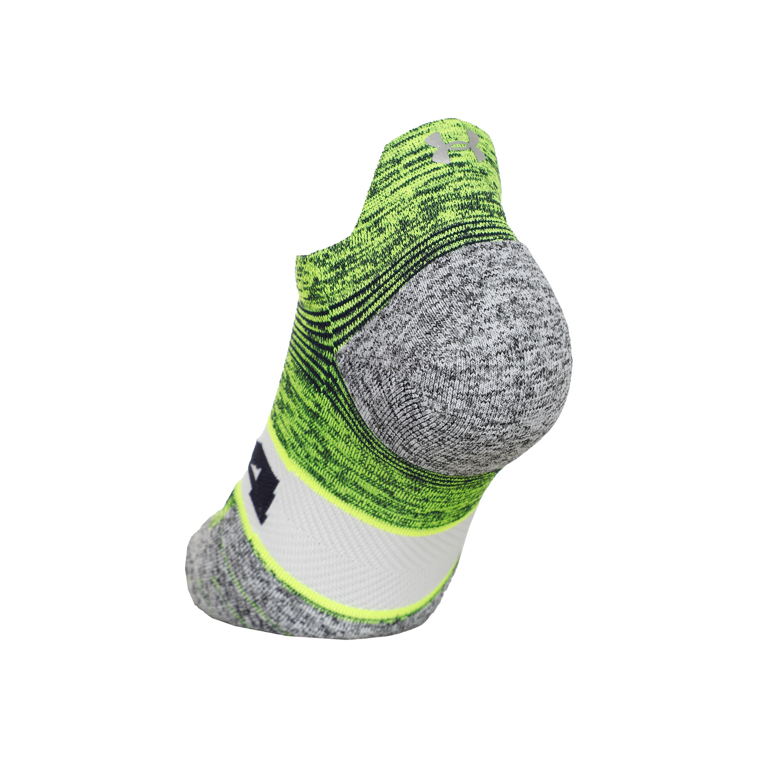 AD Run Cushion No Show Laufsocken - Neongelb, Grau
