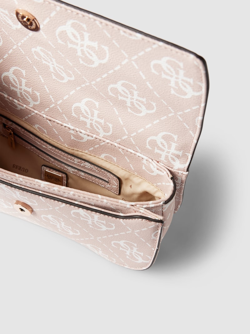 Saddle Bag mit Label-Applikation Modell 'REA' in rosa