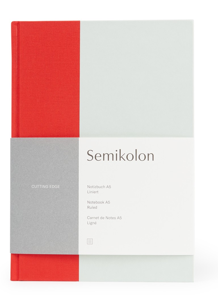 Semikolon Notebook a5 ruled cherry pista