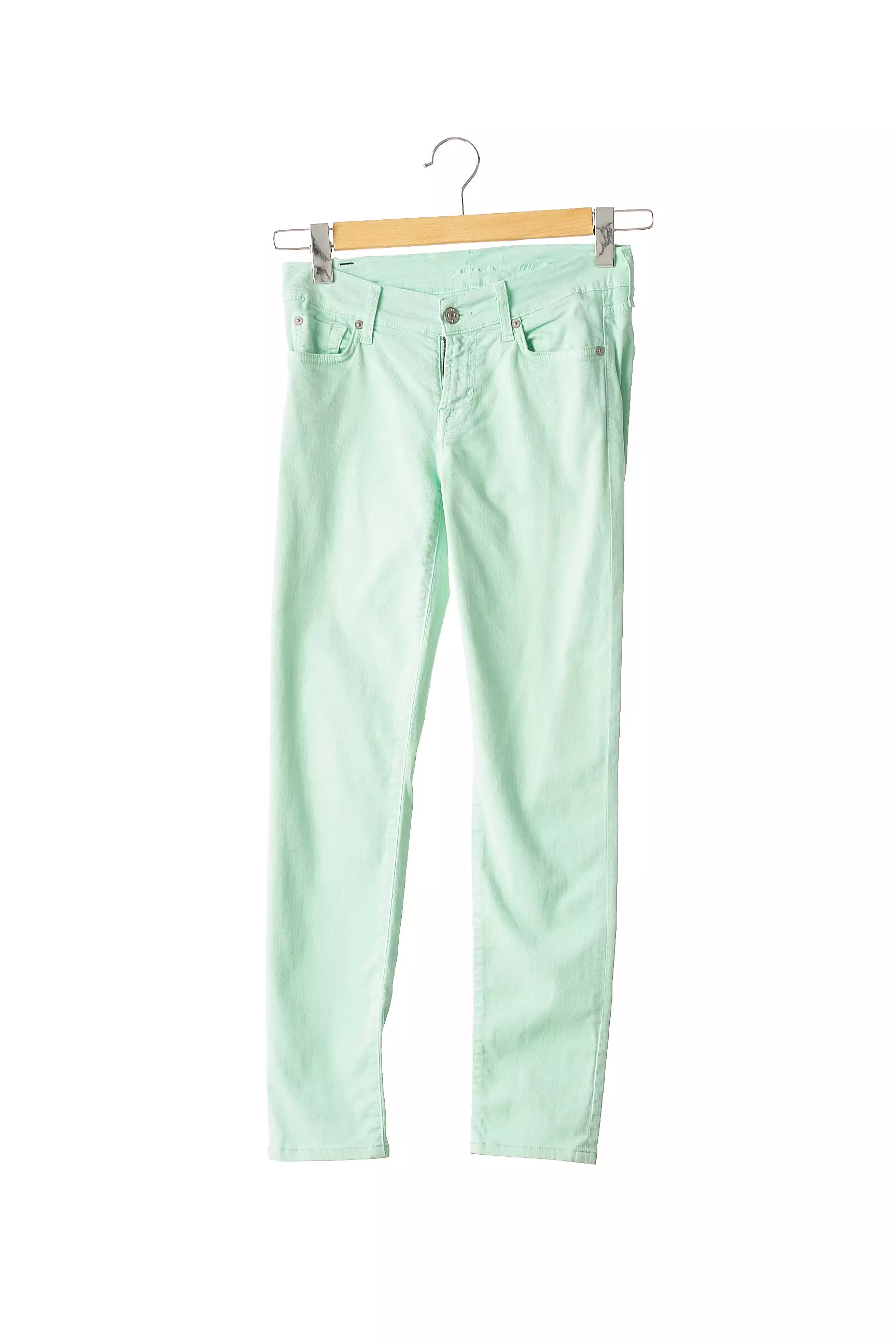 7 For All Mankind Pantalons Slim Femme couleur vert