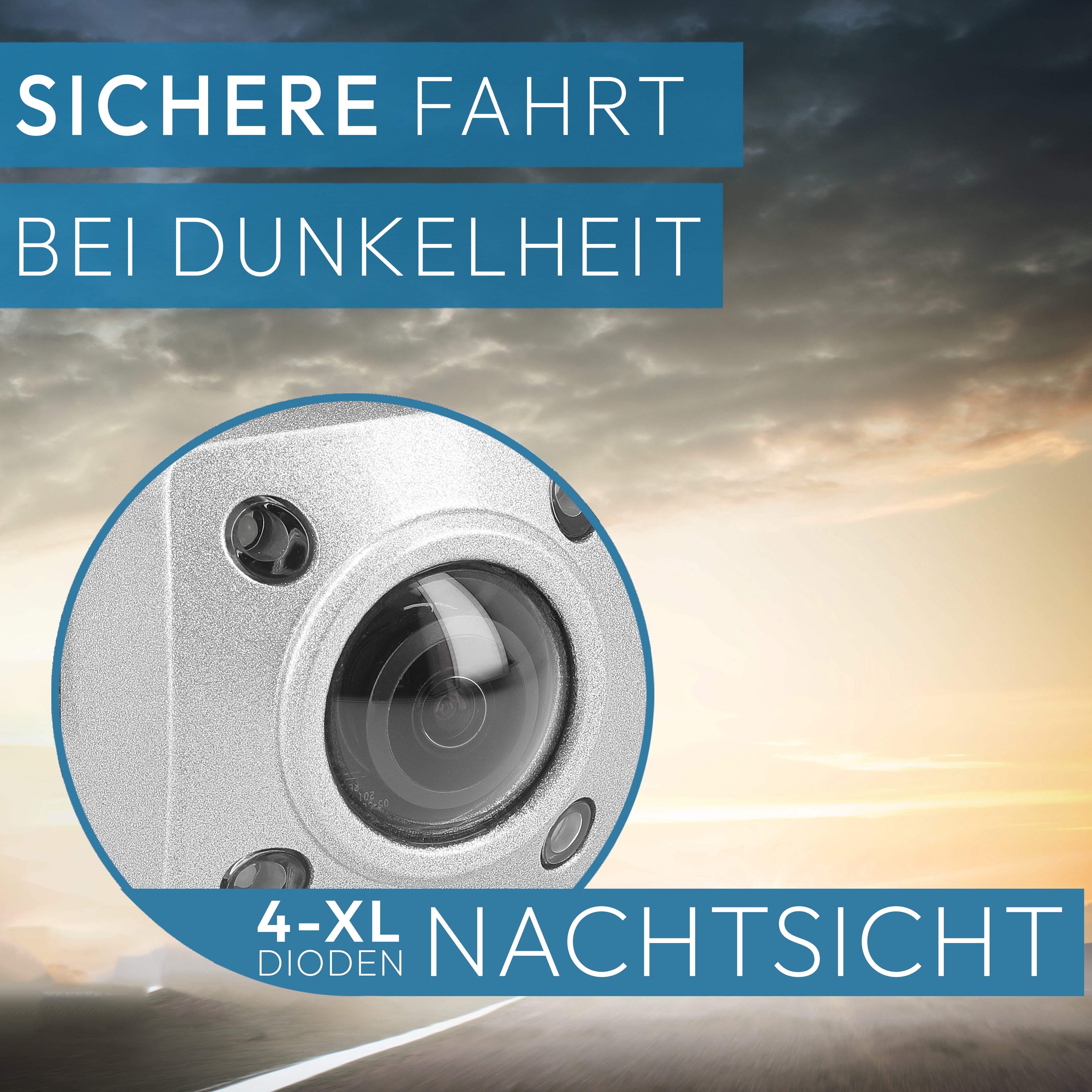 VSG24 IP69K EXPERT Robuste Schwerlast Rückfahrkamera mit FULL HD Auflösung Rückfahrkamera (Nachtsicht, 12V, HD-1080P, 155° Blickwinkel, Wohnmobil, LKW)