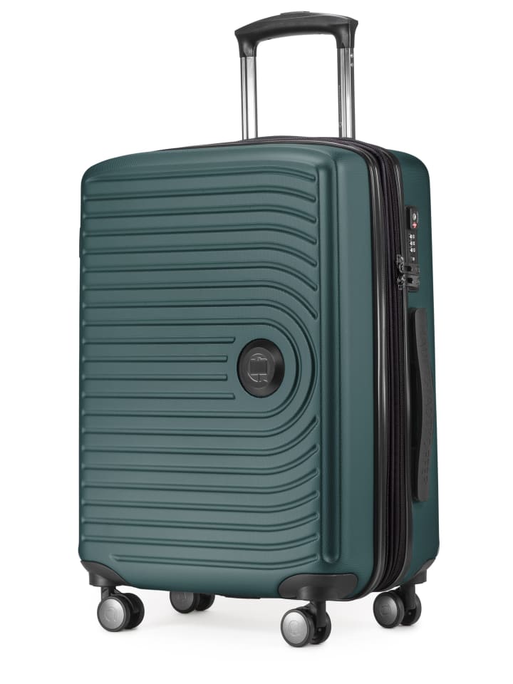 Hauptstadtkoffer Mitte - Handgepäck Bordgepäck-Trolley Koffer, TSA, in Waldgrün günstig kaufen S