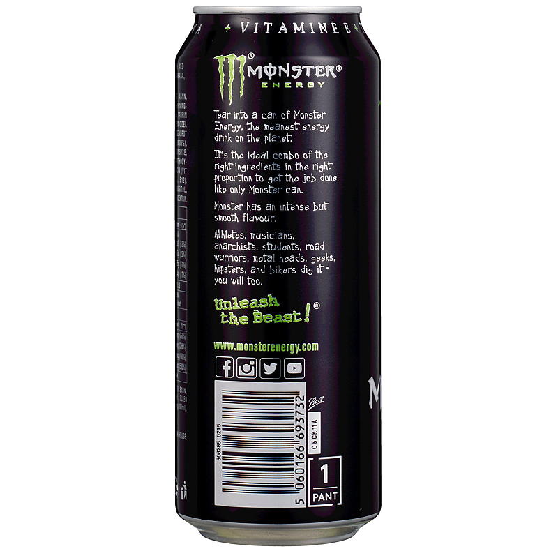 Monster Monster 500 ml energidrikk Green, Energy