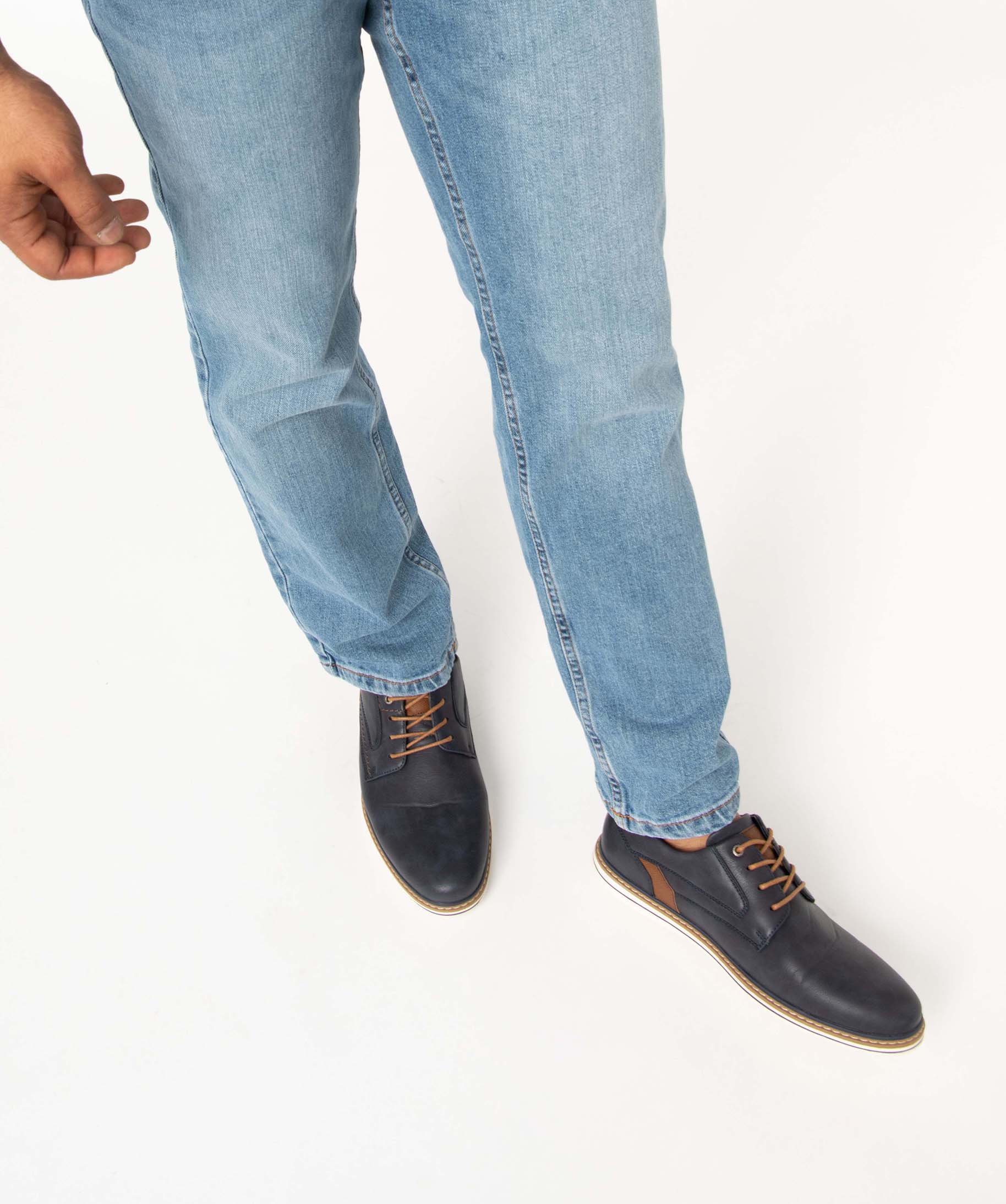 Derbies homme style casual à semelle contrastée marine | GEMO