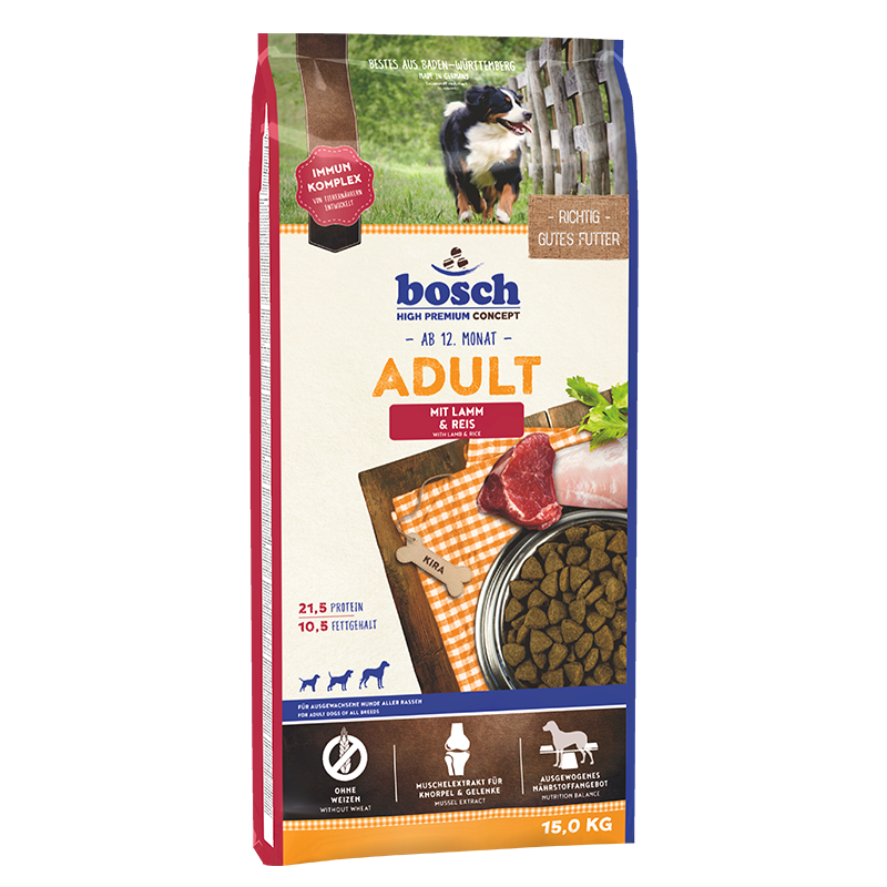 bosch Hundetrockenfutter bosch High Premium Concept Adult Lamm & Reis 15 kg