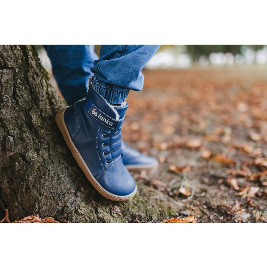 Be Lenka Winter Kids Ocean Blue Winter-Barfußschuhe
