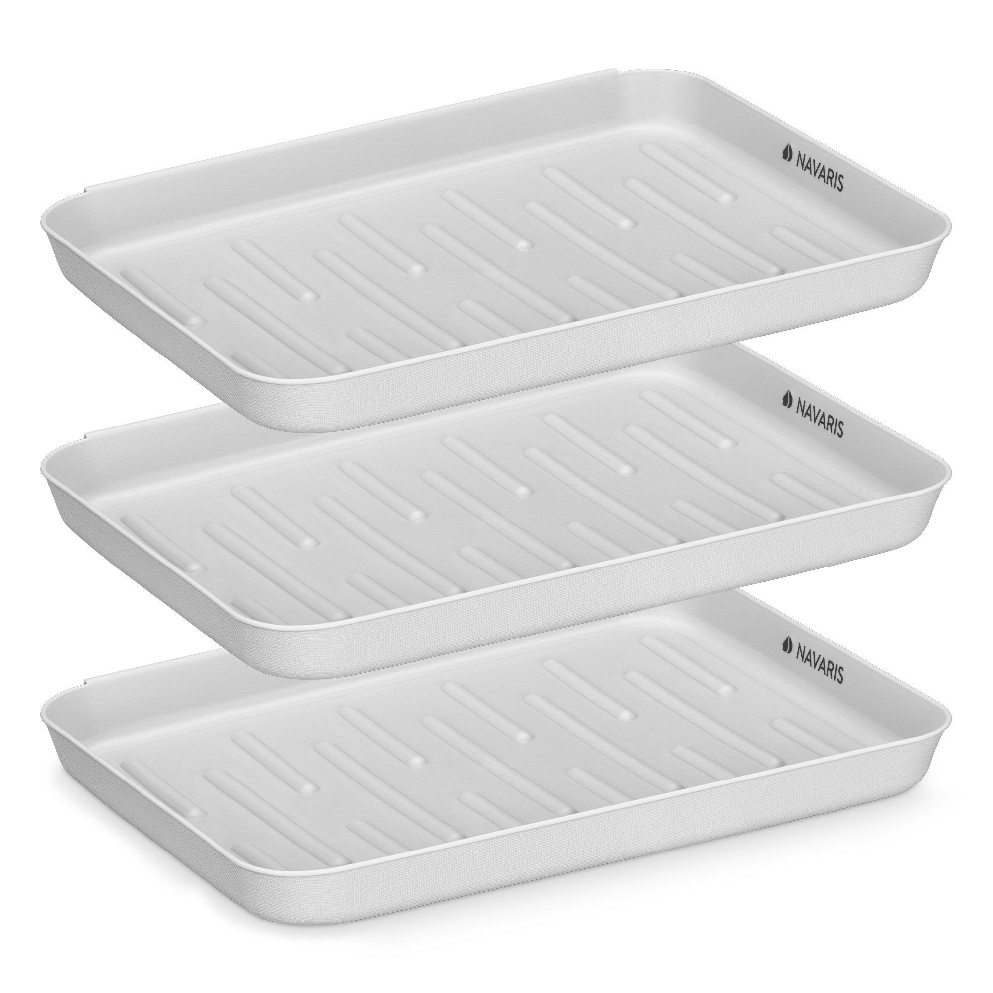 Navaris Schuhabtropfschale 3x Schuhabtropfschale, Schuhmatte, 35x27x2,5cm, erhöhter Rand