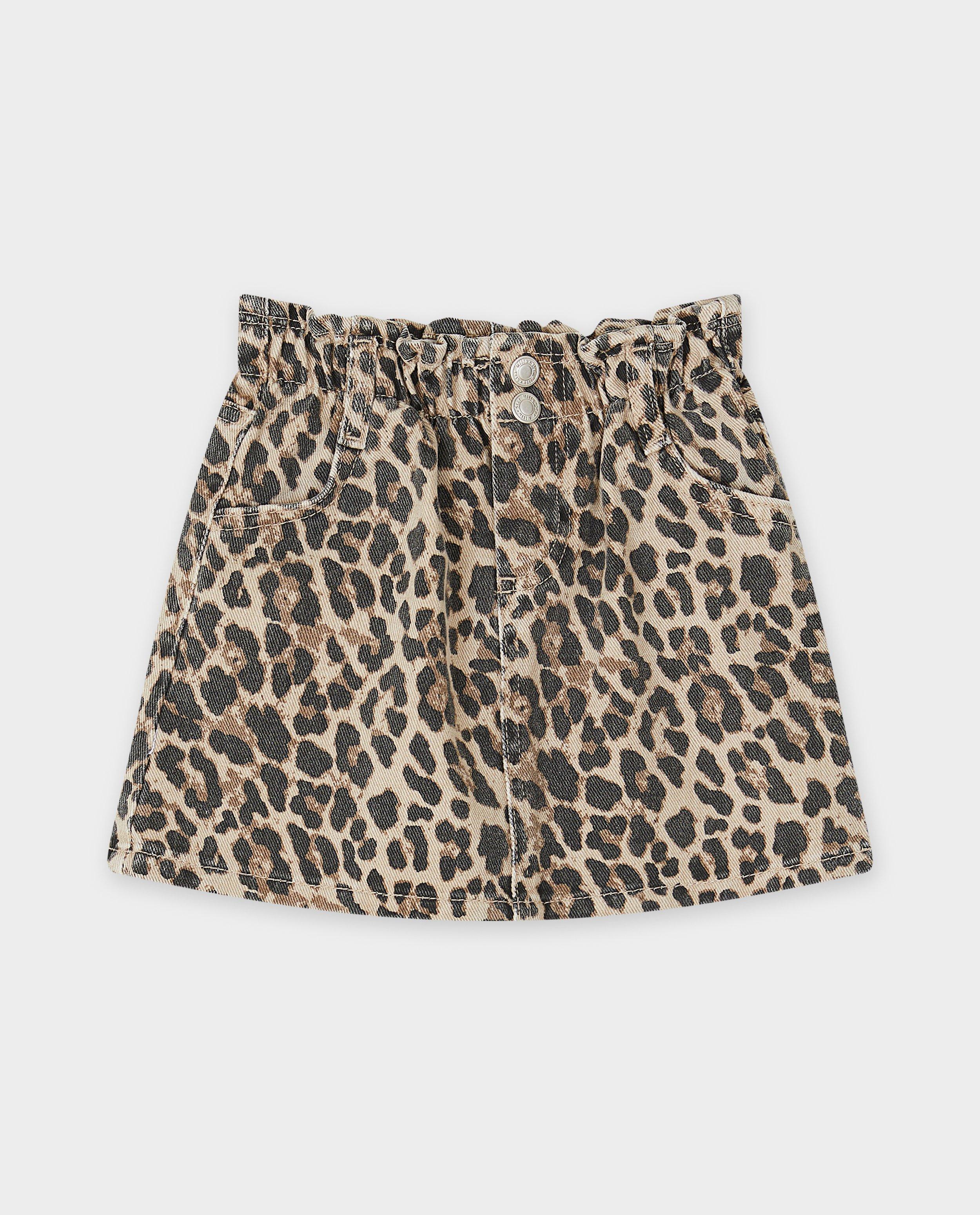 Fustă Milla Star Brown cu imprimeu leopard