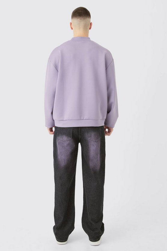 Tall kastiges Oversize Scuba Sweatshirt