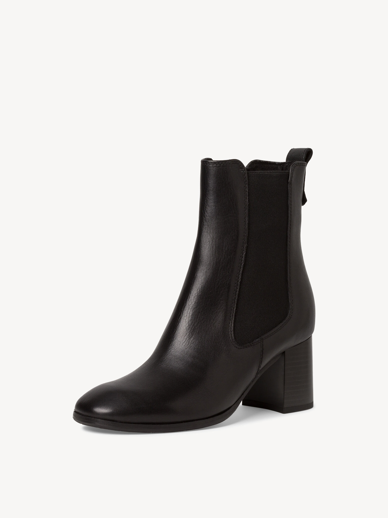 Bottine Chelsea en cuir - noir