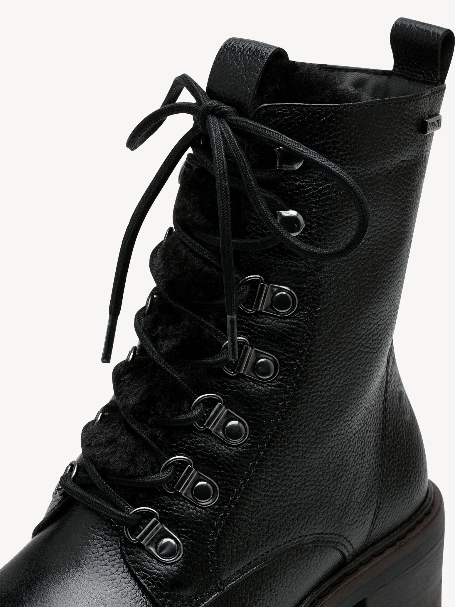 Bottine en cuir - noir doublure chaude