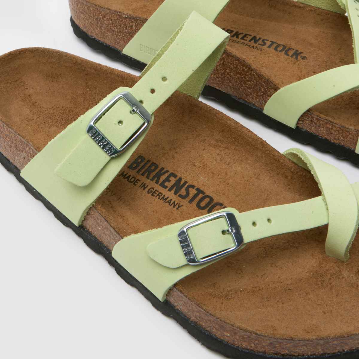 BIRKENSTOCK – Mayari – Blekt limefärgade sandaler