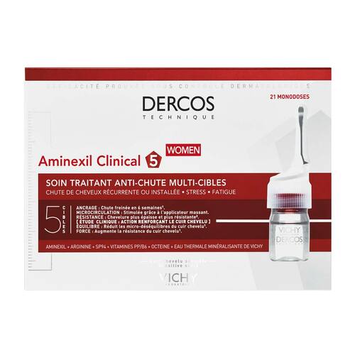 Vichy Dercos Technique Aminexil Clinical 5 Women 21 Αμπούλες