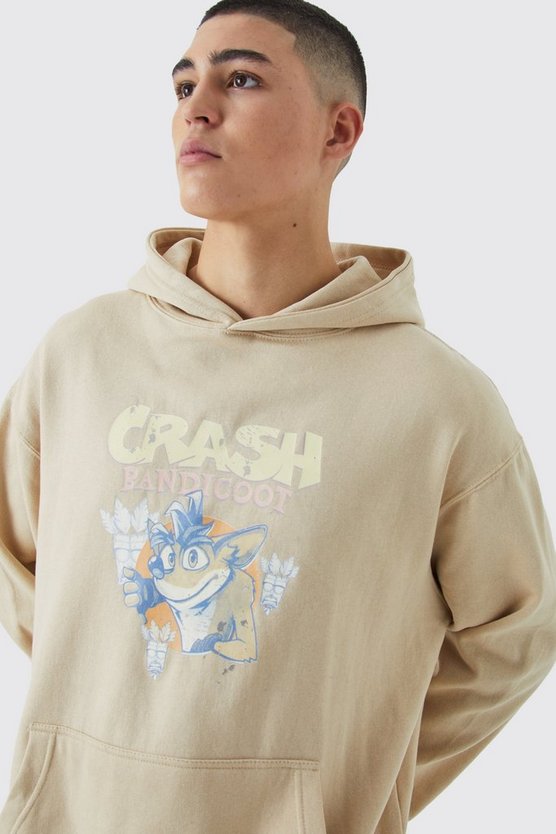 Oversize Hoodie mit lizenziertem Crush Bandicoot Print