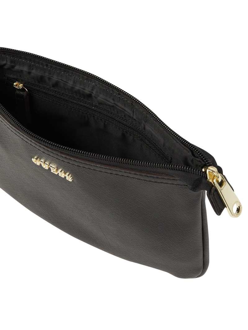 Kosmetiktasche mit herausnehmbarem Spiegel in schwarz
