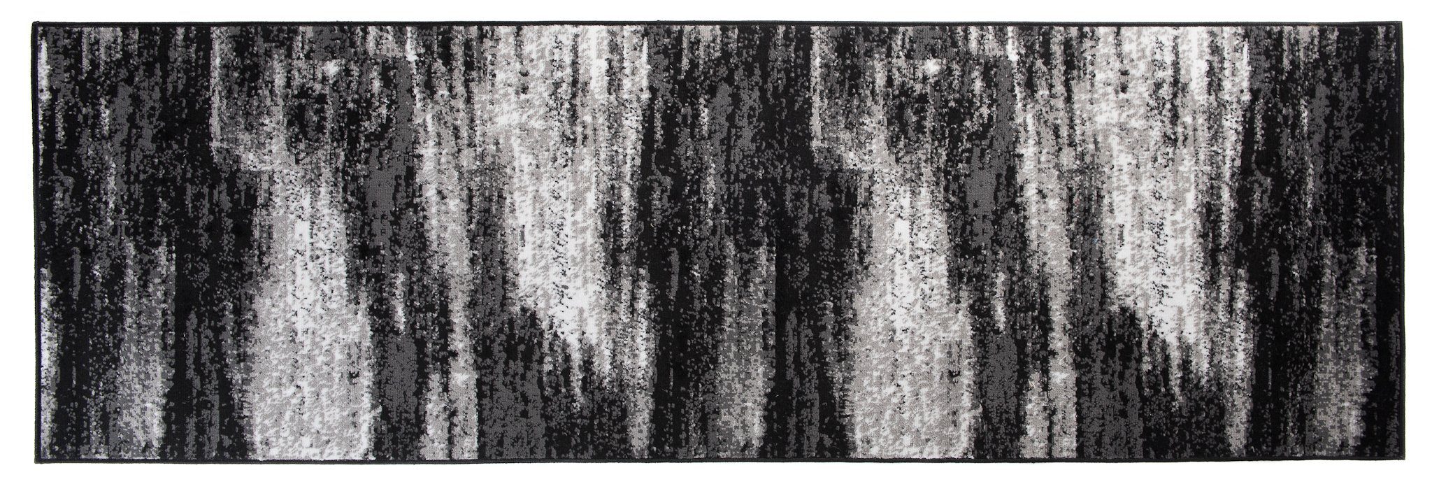 Läufer Läufer Flurläufer Modern für Vorzimmer 80 cm Breit Grau Schwarz, Mazovia, 80 x 100 cm, Kurzflor, Meterware, Höhe 8 mm, Kurzflor - niedrige Florhöhe