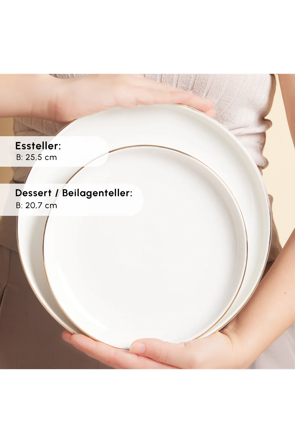 Karaca  Streamline New Saturn Platinum 59-teiliges Porzellan-Geschirrset für 12 Personen