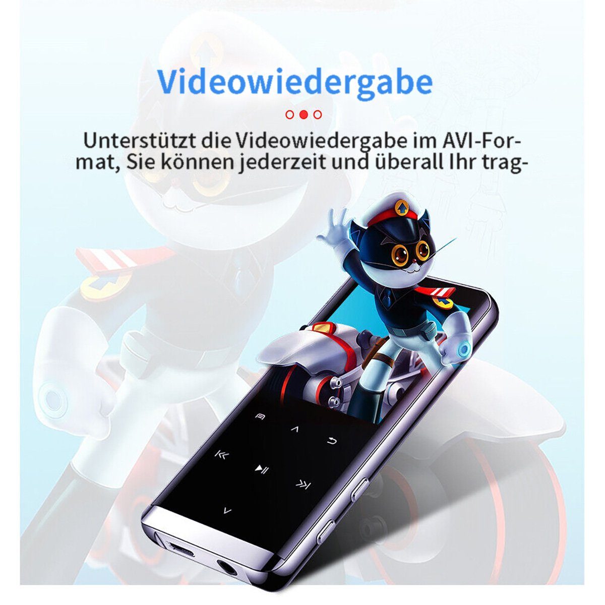 Yoyaxi HIFI MP3 Player mit 4 GB internem Speicher MP3-Player (E-book, FM Radio und verlustfreie Klangqualität für Sport)