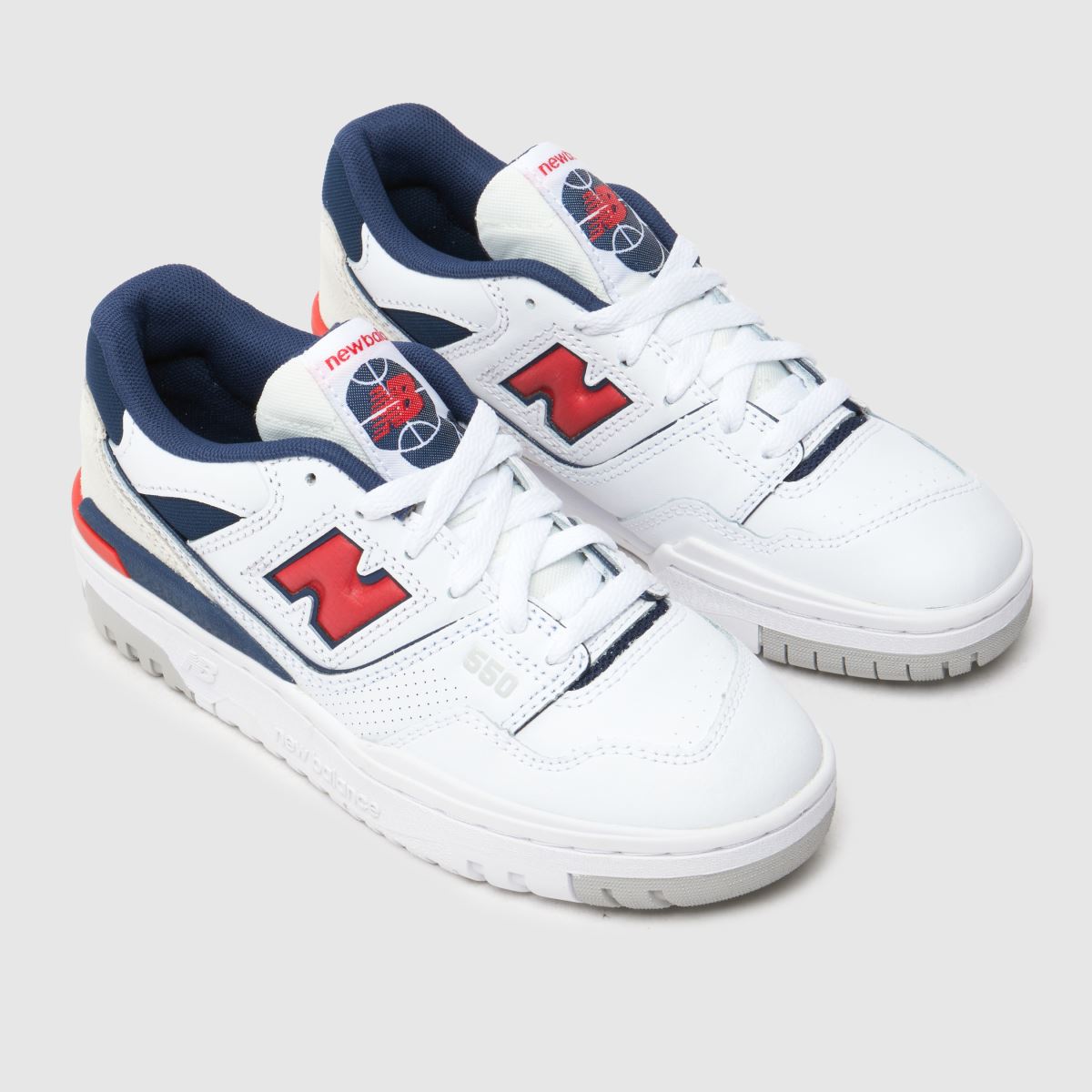 New Balance vita multifärgade 550 pojkar/ungdomsskor