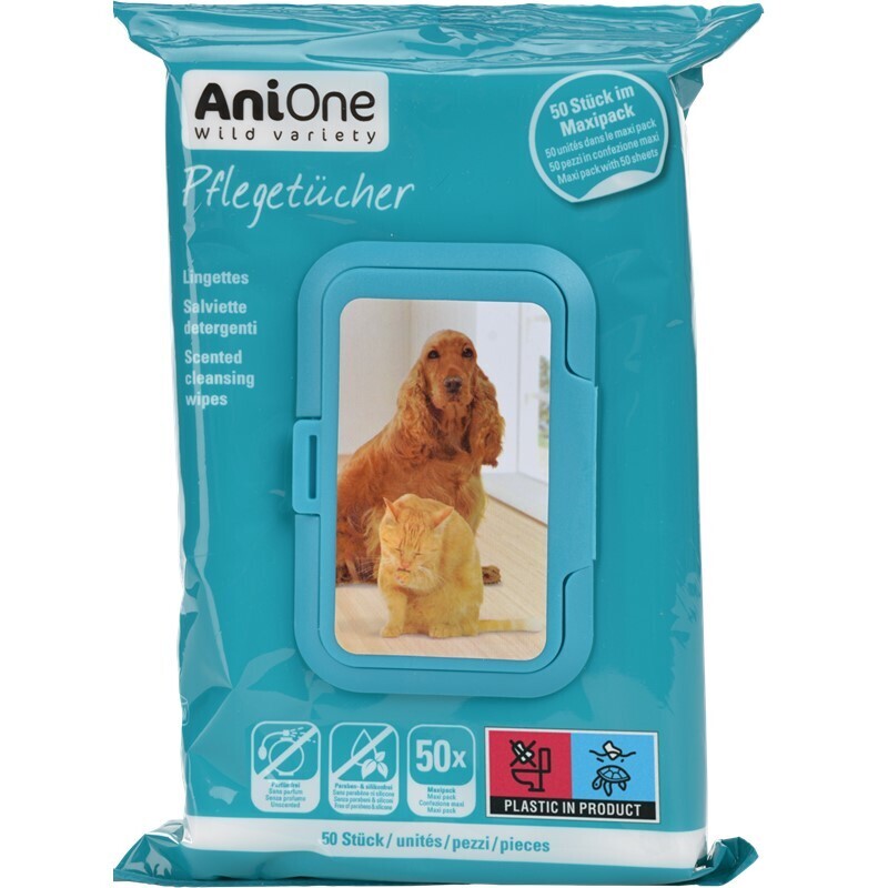 AniOne Augen- & Ohrenpflege AniOne Pflegetücher 50 Stück
