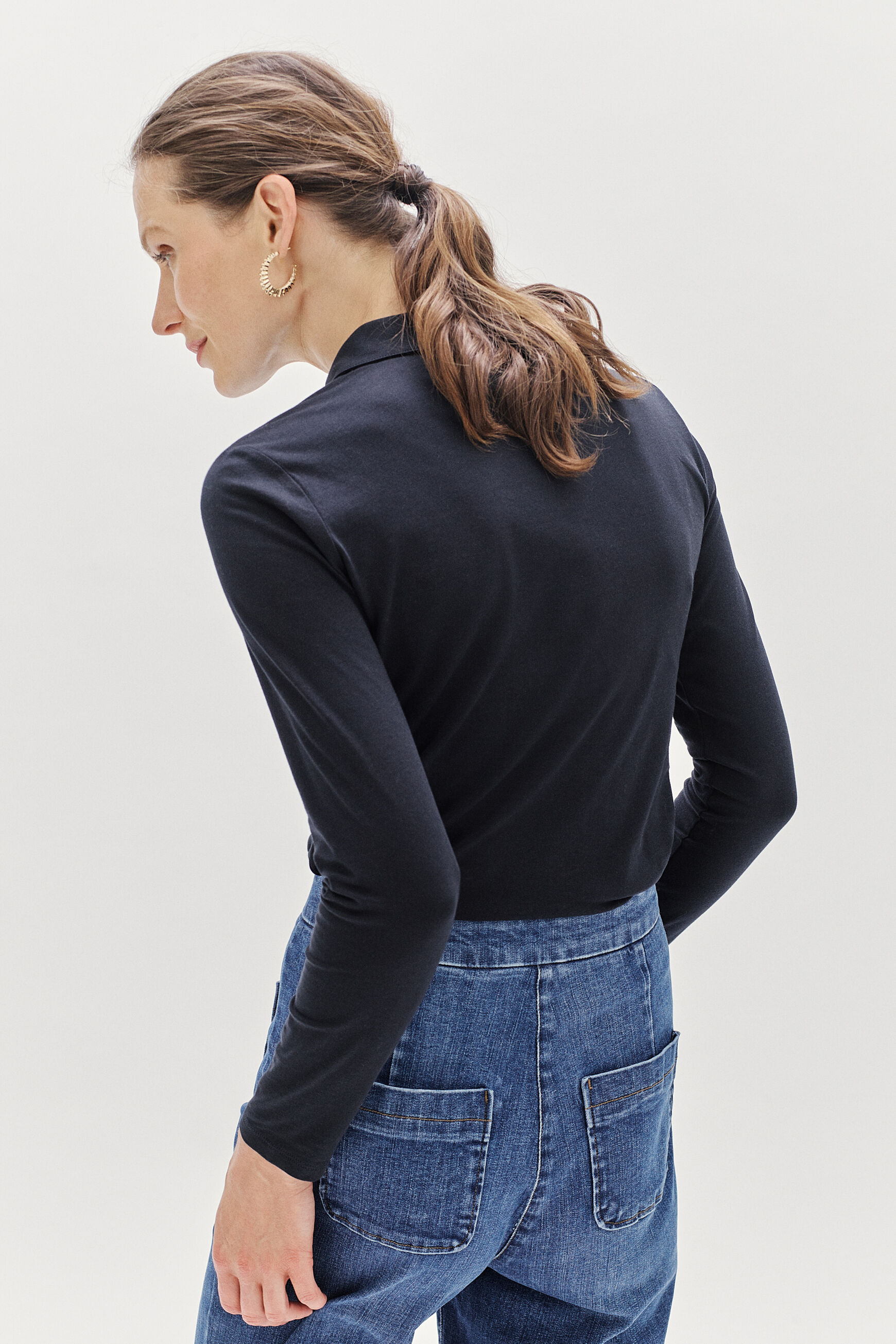 t-shirt tina b bleu marine femme