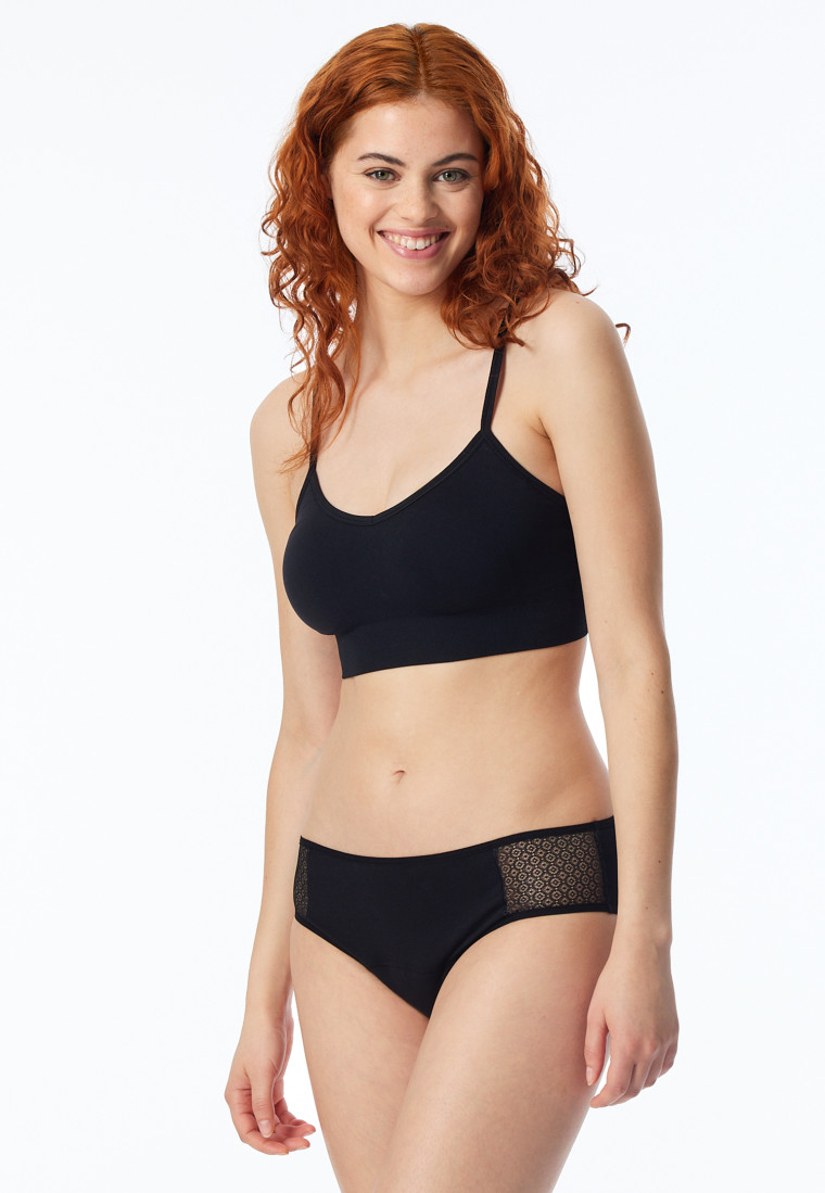 Periodenslip Spitze schwarz - Secret Care