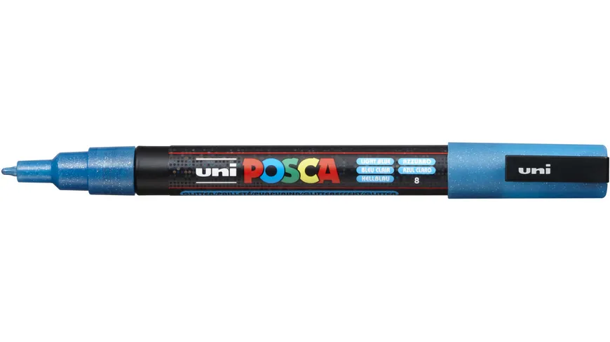 FABER-CASTELL  Marker UNI POSCA PC-3M Glitter hellblau