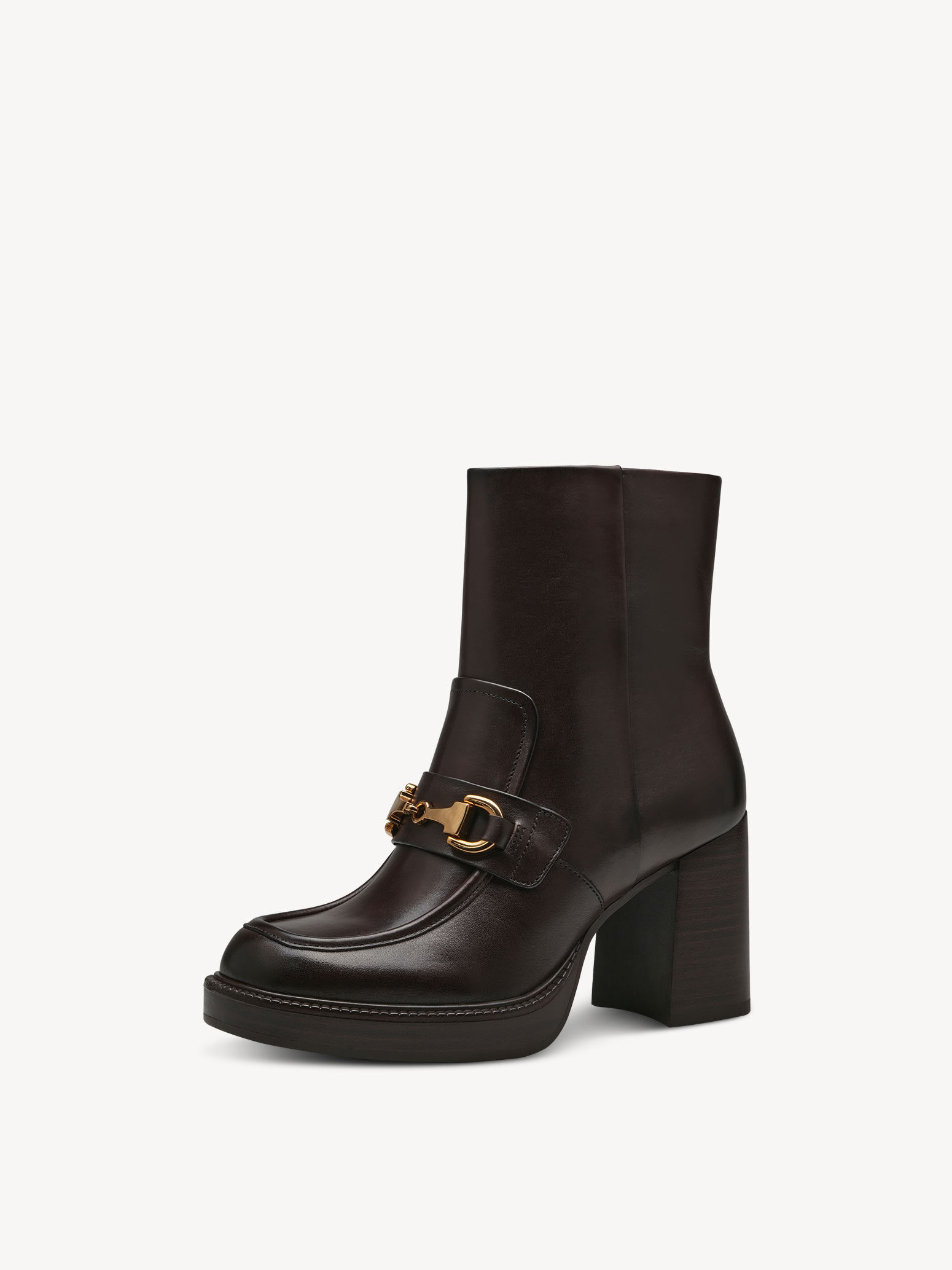 Bottine en cuir - marron
