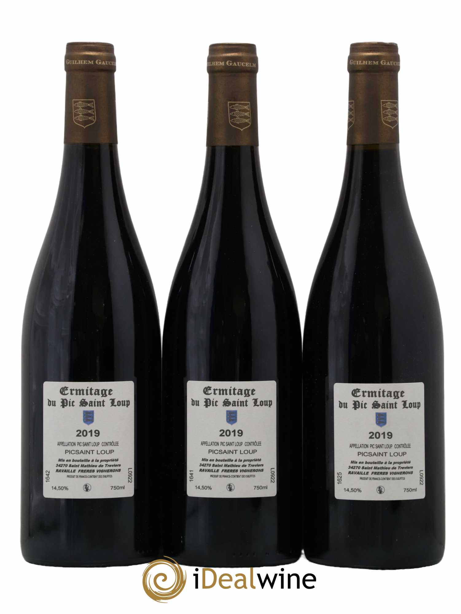 Pic Saint-Loup Héritage du Pic Saint-Loup (anciennement Ermitage) Guilhem Gaucelm  2019 - Lot de 3 Bouteilles