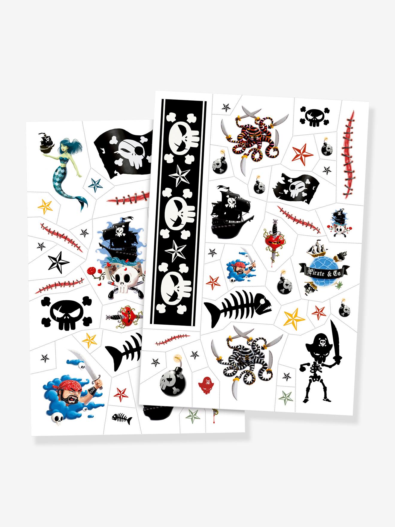 Tatouages Pirates DJECO rouge