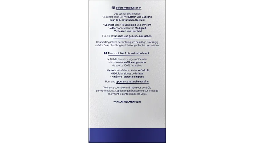 NIVEA MEN Active Energy Gesichtspflege Gel 50 ml