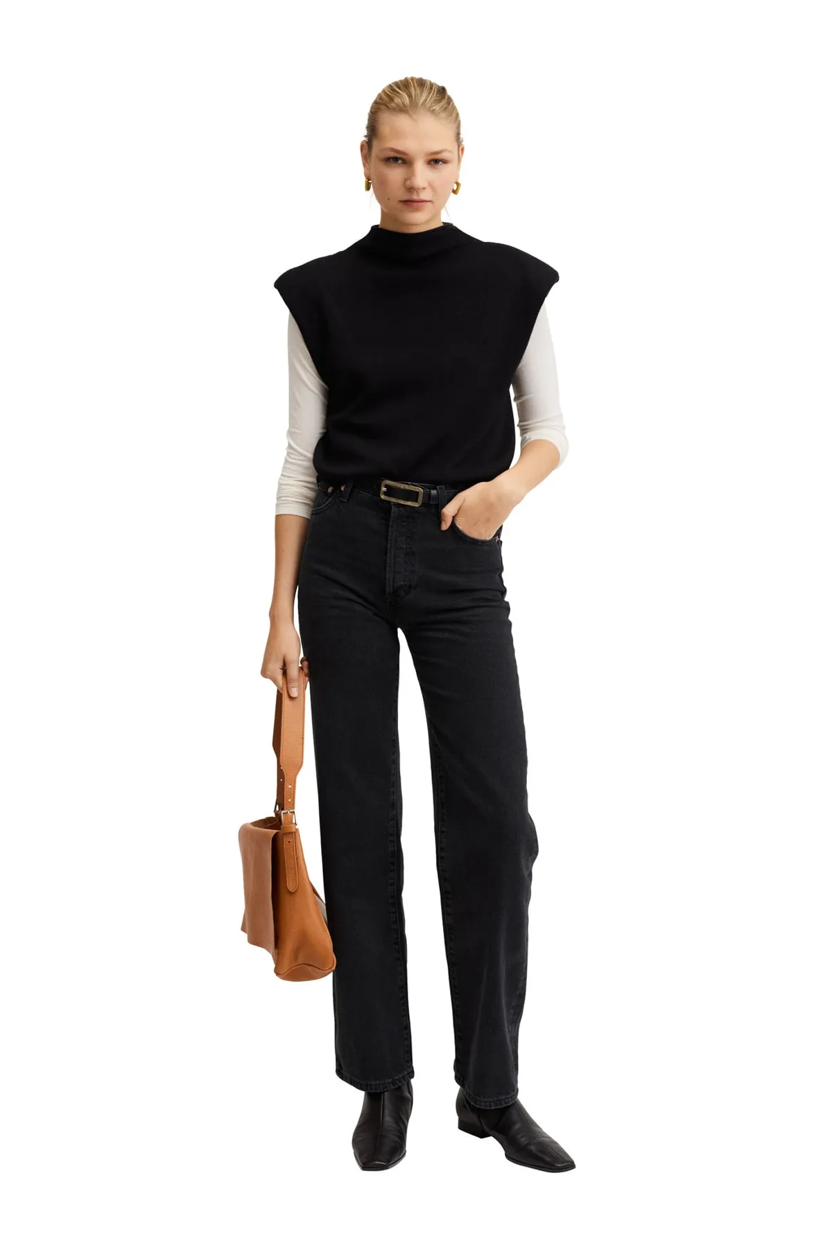 MANGO  27011118 Damen / Mädchen Schwarzer Denim