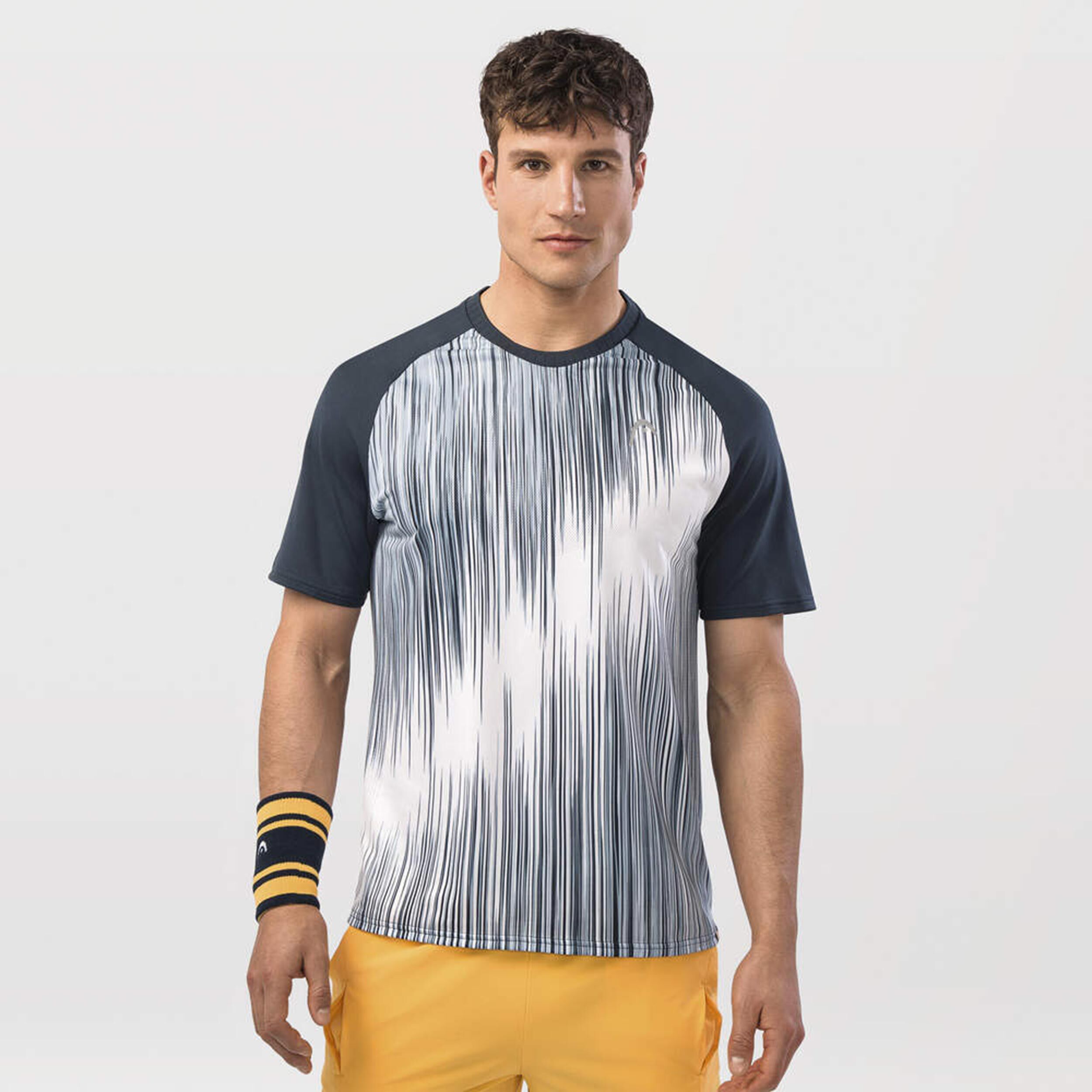 Performance T-Shirt Herren - Dunkelblau, Weiß