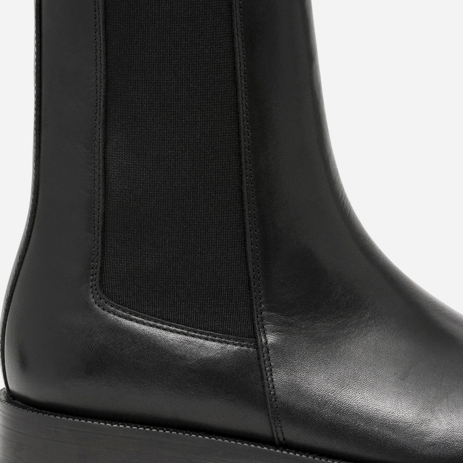 Chelsea boots noir éco-conçu en cuir