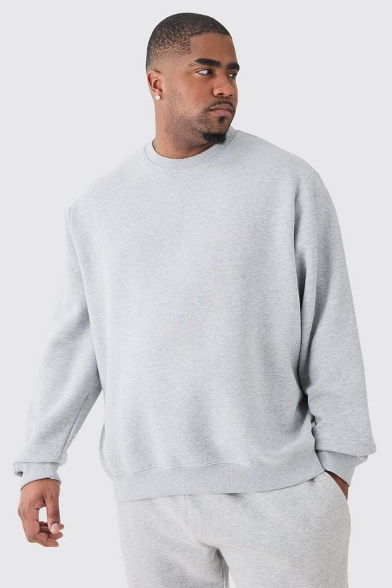 Plus Basic Sweatshirt in Grau