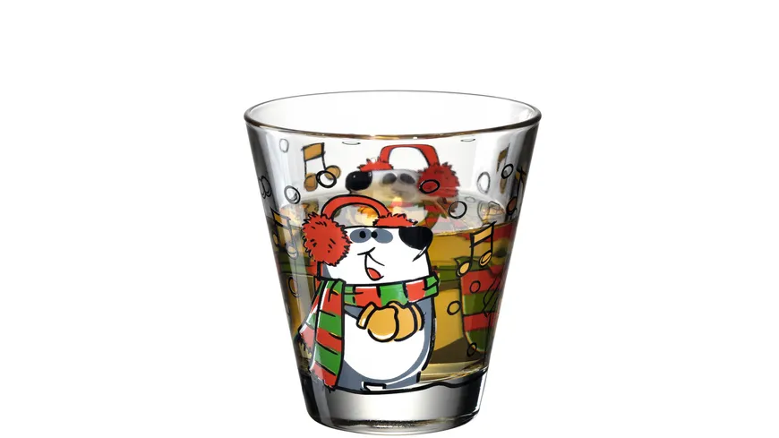 LEONARDO Glasbecher Panda Natale 0,215l