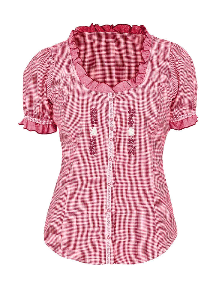 OS-Trachten Bluse 451004-3439-34 in mittelrot günstig kaufen