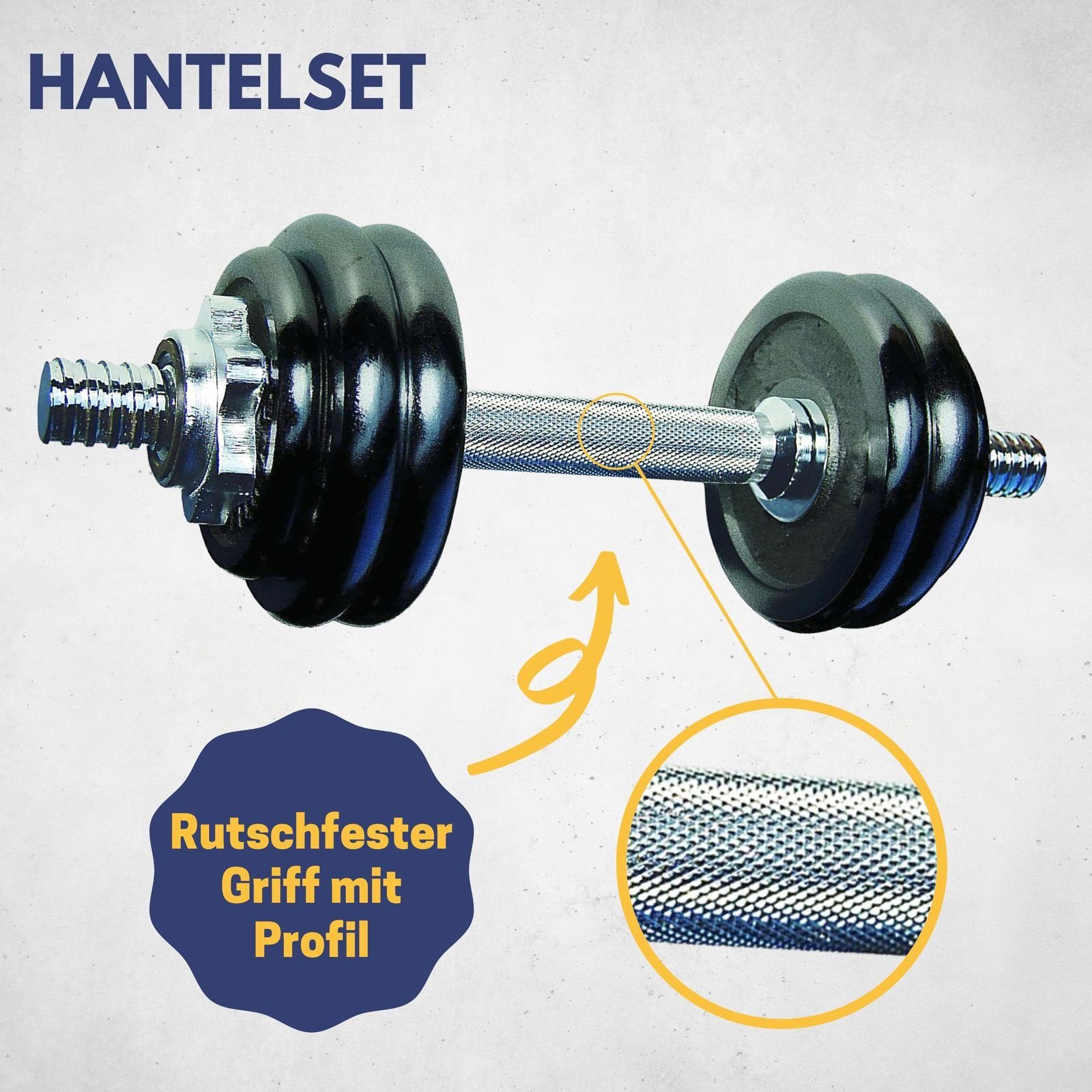 Best Sporting Hantel-Set 2er Hantelset Kurzhantel Hantelkoffer Set 15 kg aus Gusseisen mit Stellringen, Hanteln verstellbar für Männer und Frauen - Für Dein Workout mit Dumbbells - Adjustable Dumbbell Set