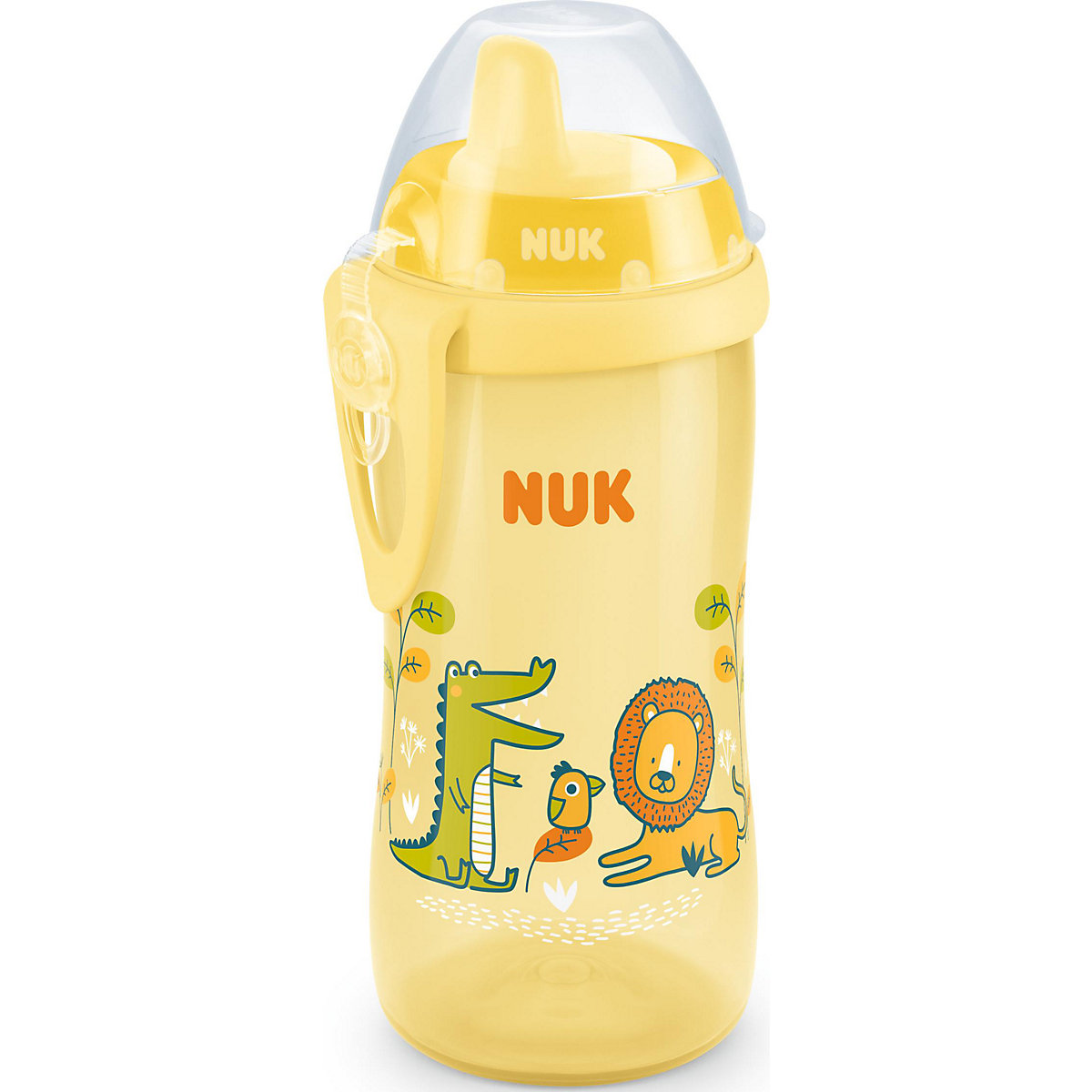 NUK Kiddy Cup mit beißresistenter Trinktülle, 300ml, auslaufsicher, ab 12 Monaten, 1 Stück, gelb