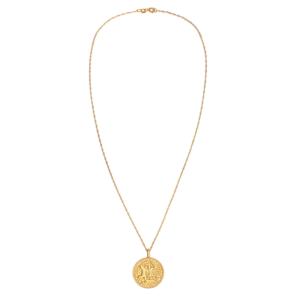 Elli Elli Collier Pièce de monnaie antique de zodiaque pour dames en argent sterling 9 Bijoux