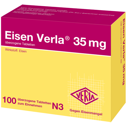 EISEN VERLA 35 mg überzogene Tabletten  100 St  Tabletten, überzogen