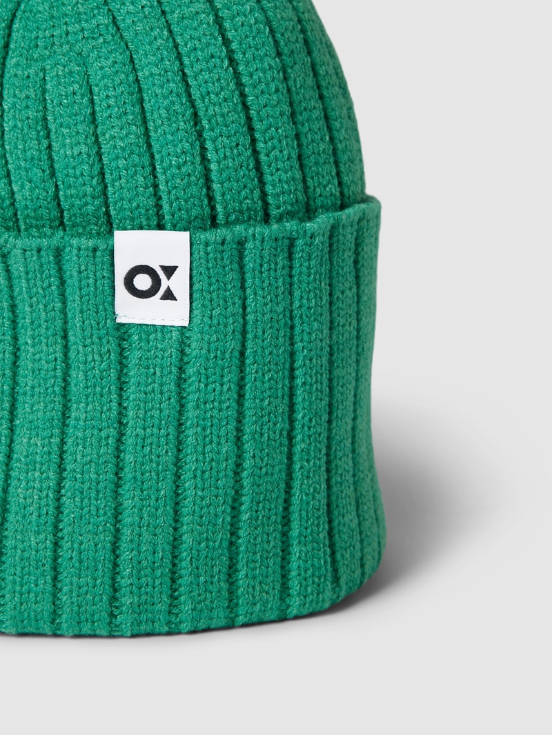 Beanie mit breitem Umschlag Modell 'Adela' in grasgrün