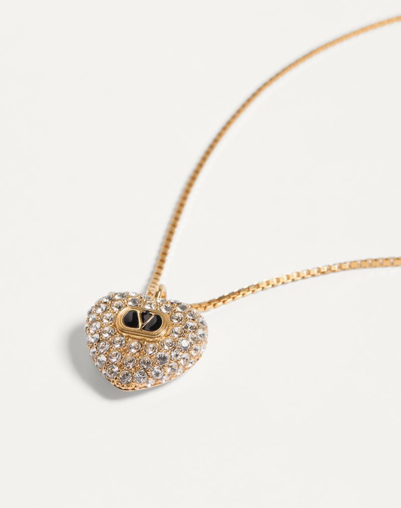 Coeur Royal halskæde i metal, emalje og Swarovski® krystaller