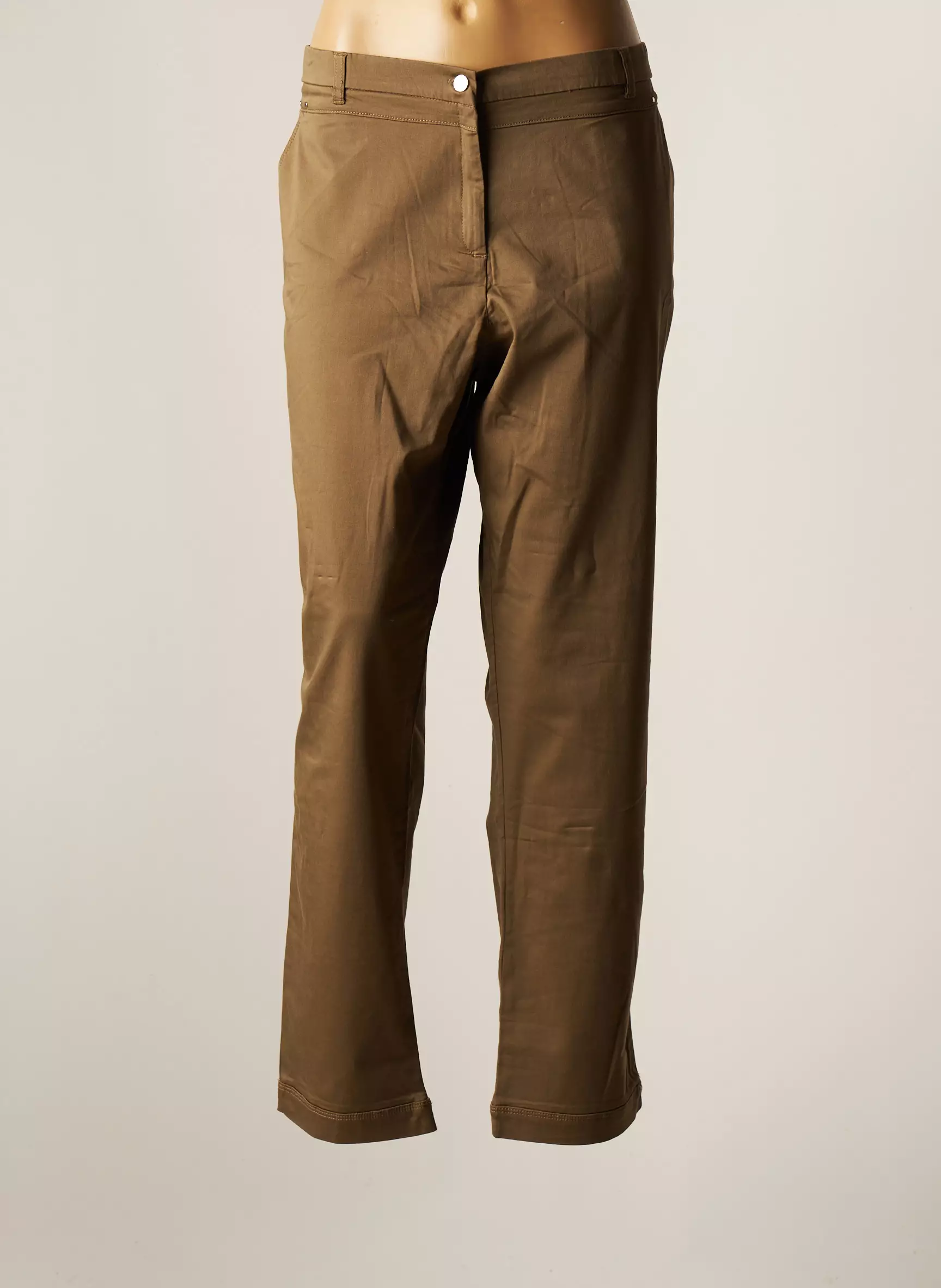 Christine Laure Pantalons Chino Femme couleur marron