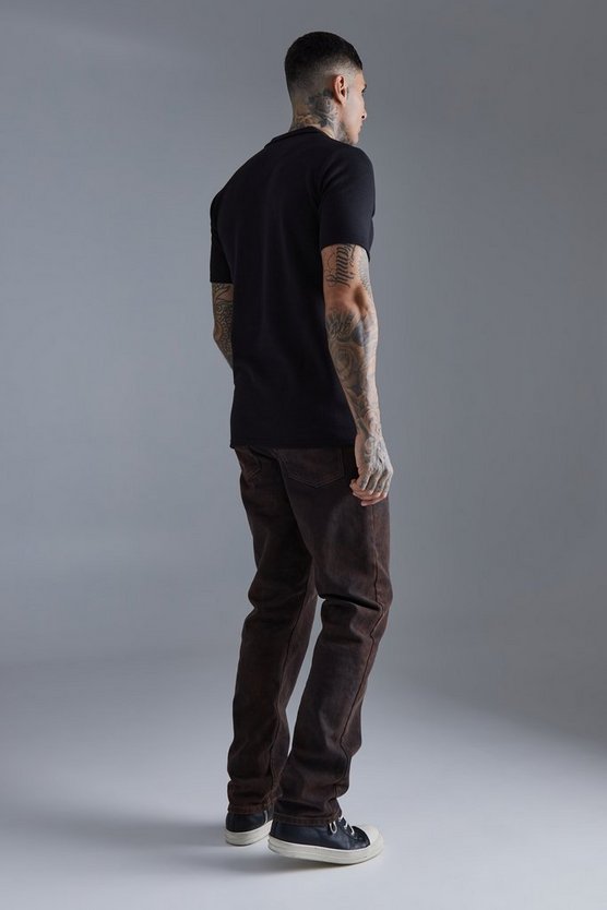 Tall Slim-Fit Poloshirt aus Interlock-Jersey