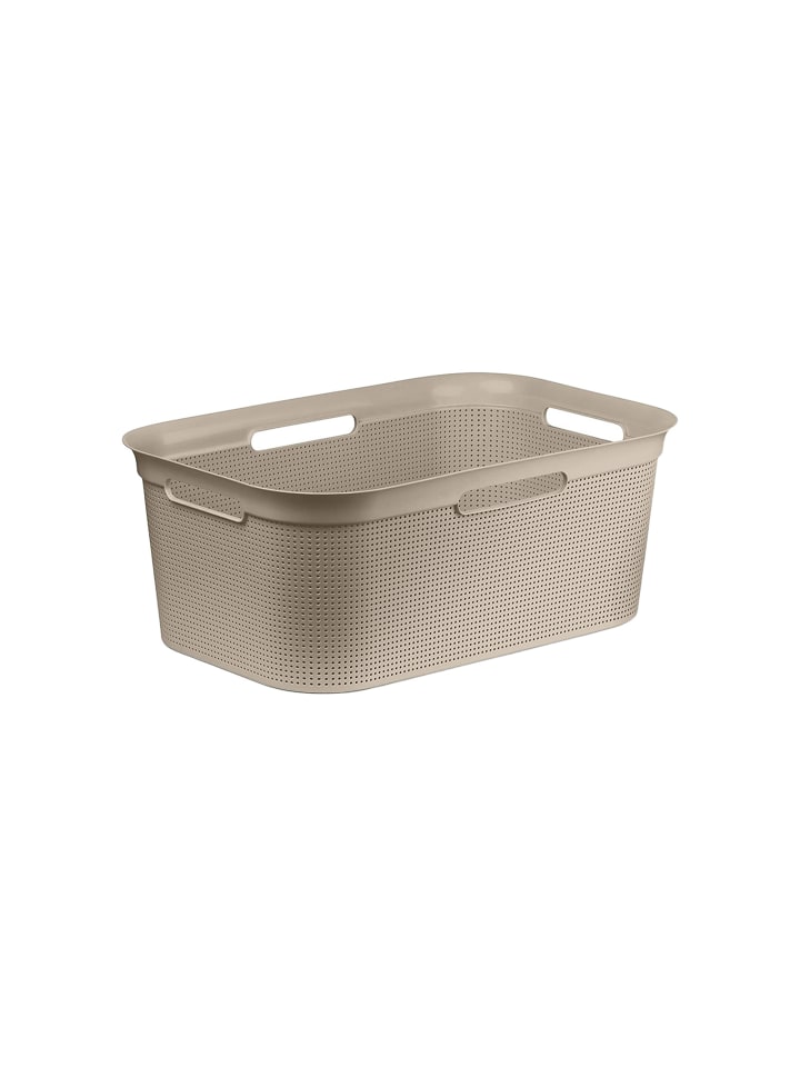 Rotho Brisen Wäschekiste 40l mit 4 Griffen in Cappuccino günstig kaufen onesize