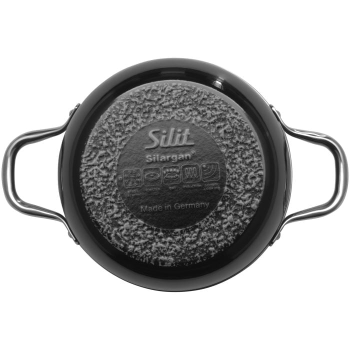 Silit Silargan® Elegance Bratentopf mit Deckel, 16 cm, Black