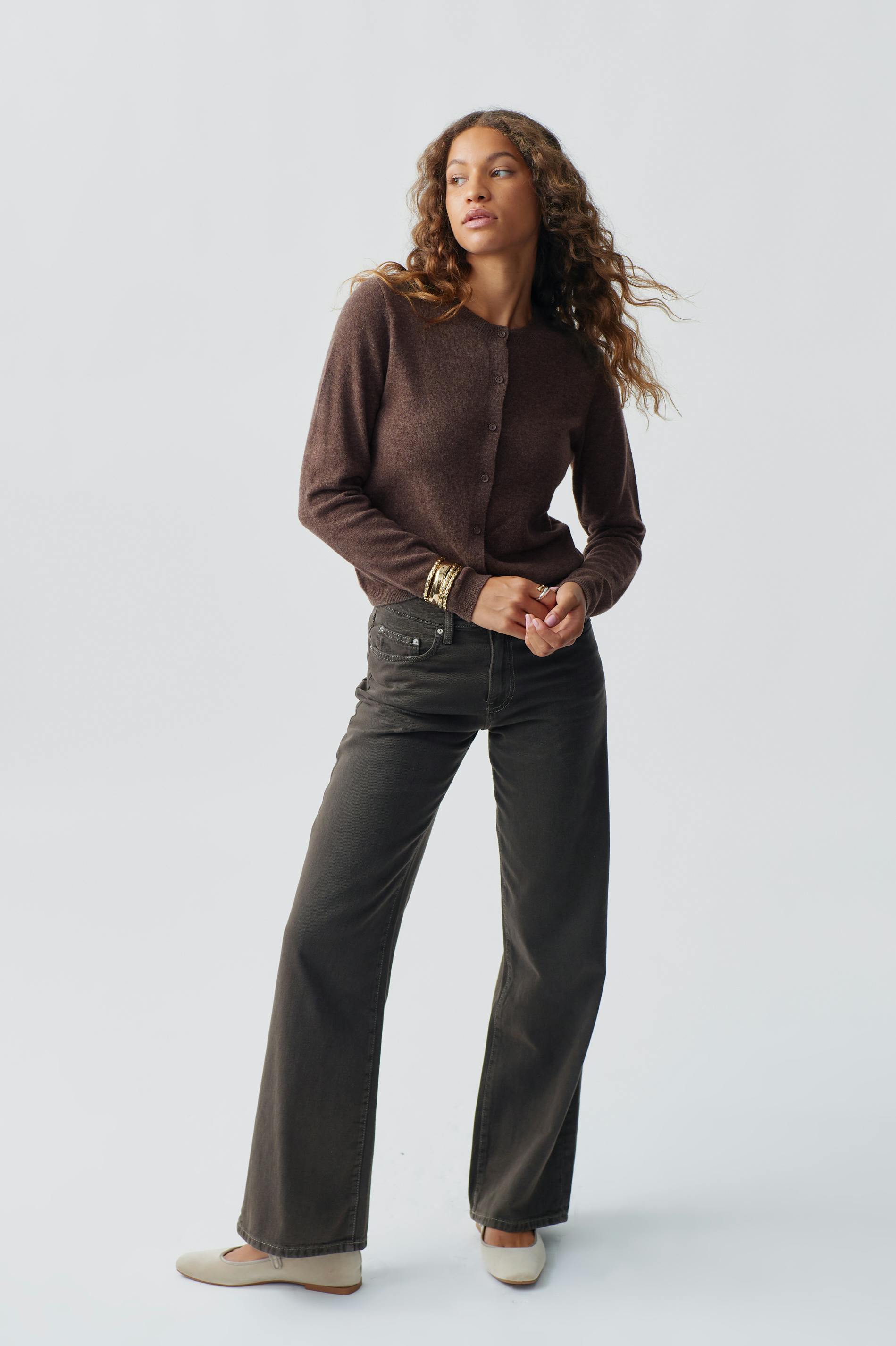 Fine knit merino wool cardigan
