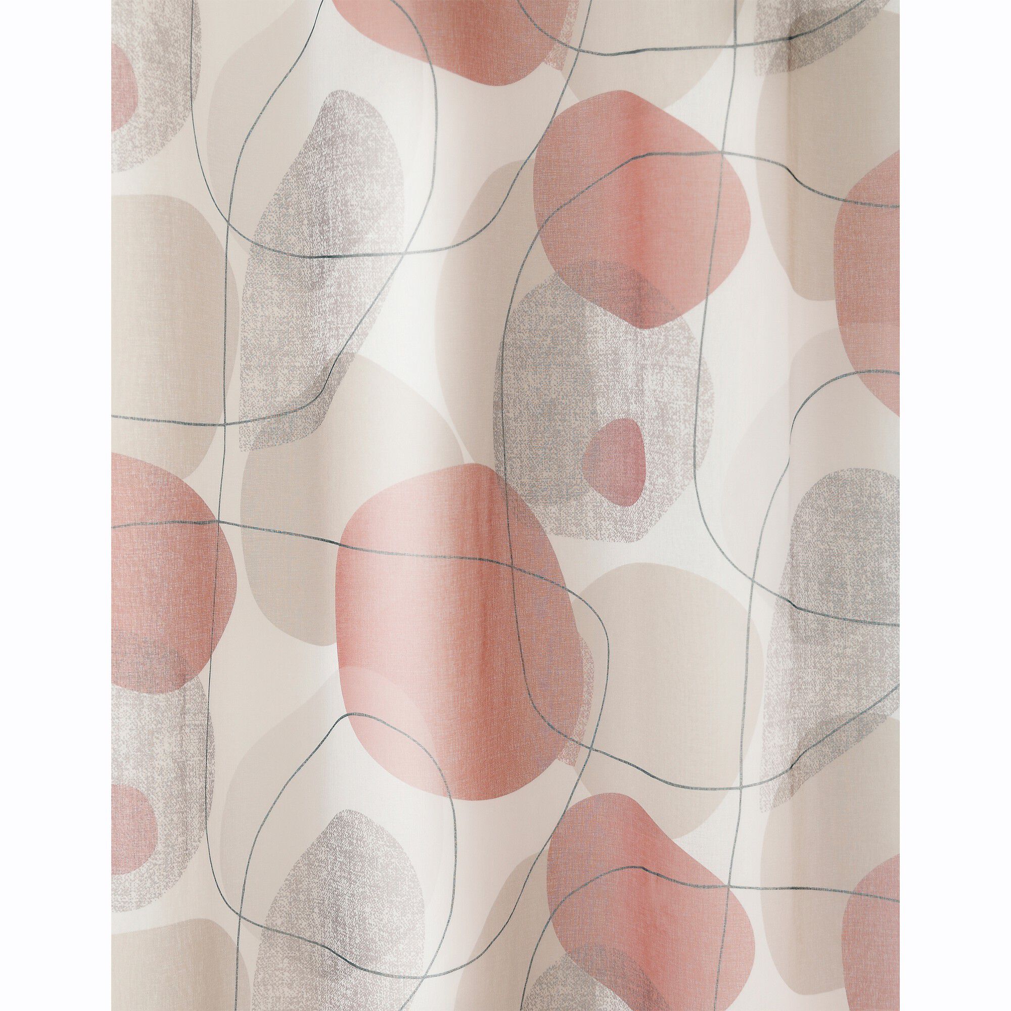 Panneau voile finition oeillets motif galets